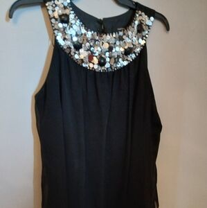 Beautiful R&M Richards Embellished Top Sleeveless Lined Sz.16